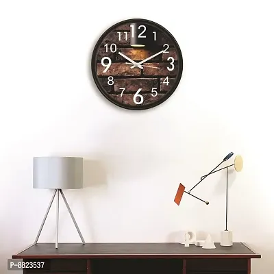 Decorative Wall Clock Home Living Analog 10 cm X 10 cm Wall Clock  (Black, With Glass, Standard)-thumb5