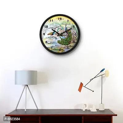 Decorative Wall Clock Home Living Analog 10 cm X 10 cm Wall Clock  (Black, With Glass, Standard)-thumb5