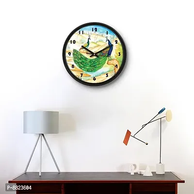 Decorative Wall Clock Home Living Analog 10 cm X 10 cm Wall Clock  (Black, With Glass, Standard)-thumb4