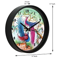 Decorative Wall Clock Home Living Analog 10 cm X 10 cm Wall Clock  (Black, With Glass, Standard)-thumb2