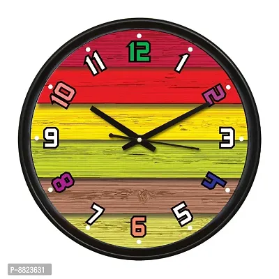 Decorative Wall Clock Home Living Analog 10 cm X 10 cm Wall Clock  (Black, With Glass, Standard)