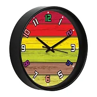 Decorative Wall Clock Home Living Analog 10 cm X 10 cm Wall Clock  (Black, With Glass, Standard)-thumb1