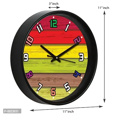 Decorative Wall Clock Home Living Analog 10 cm X 10 cm Wall Clock  (Black, With Glass, Standard)-thumb3