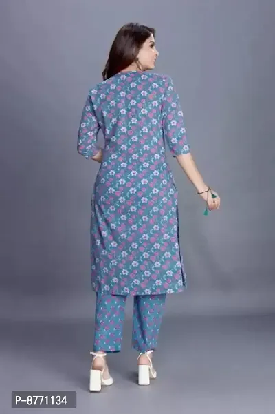 Classic Cotton Printed Kurta Bottom Set for Women-thumb3