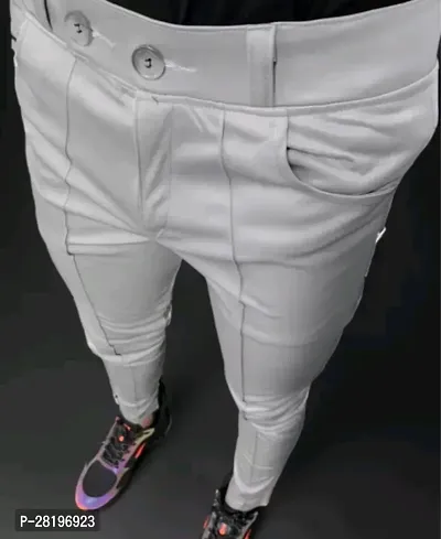 Classic Linen Solid Track Pants for Men-thumb0