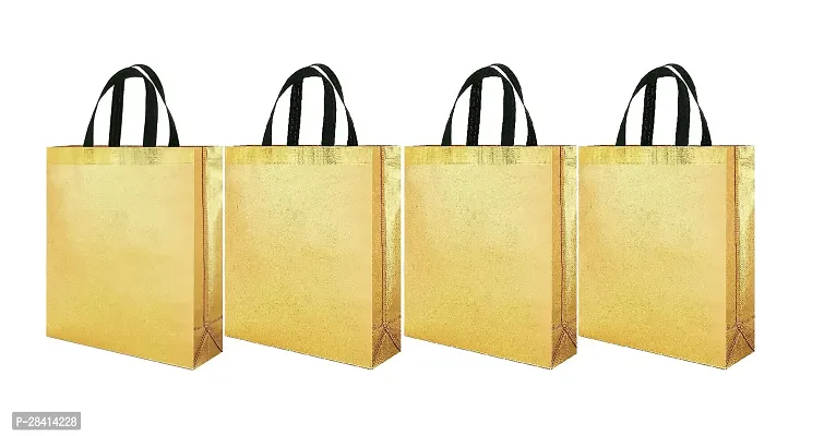 Durable and Stylish  A Versatile Collection of HighQuality tote bags for Every Adventure Goldencolor Pack of 4-thumb0