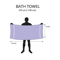 Stylish Cotton Solid Bath Towel, Combo-thumb1