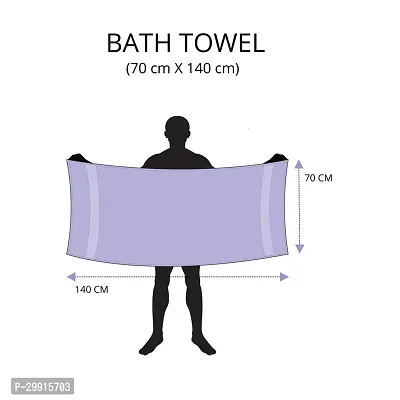 Stylish Cotton Solid Bath Towel, Combo-thumb2