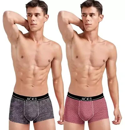 Stylish Nylon Trunks For Men Pack Of 2