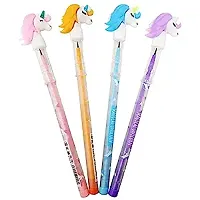 Set Of 12 Multicolor Unicorn Theme Push Pencils-thumb4