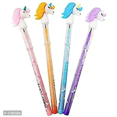 Set Of 12 Multicolor Unicorn Theme Push Pencils-thumb5