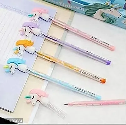 Set Of 12 Multicolor Unicorn Theme Push Pencils-thumb3