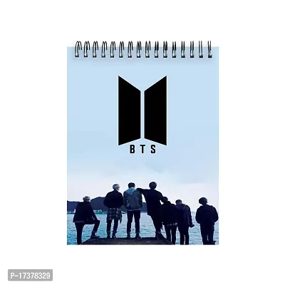 BTS Army Blue Colored Sketch Book | Unrulled Diary | A4 Notepad |