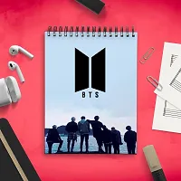 BTS Army Blue Colored Sketch Book | Unrulled Diary | A4 Notepad |-thumb1