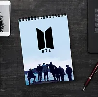 BTS Army Blue Colored Sketch Book | Unrulled Diary | A4 Notepad |-thumb2