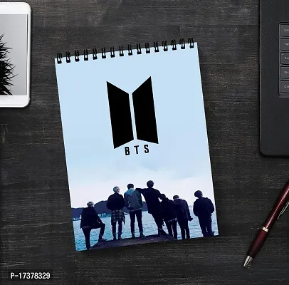 BTS Army Blue Colored Sketch Book | Unrulled Diary | A4 Notepad |-thumb3