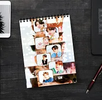 Cute BTS Member Sketch Book | Unrulled Diary | A4 Notepad-thumb1