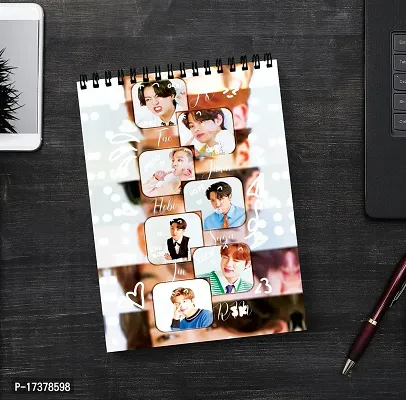 Cute BTS Member Sketch Book | Unrulled Diary | A4 Notepad-thumb2