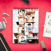 Cute BTS Member Sketch Book | Unrulled Diary | A4 Notepad-thumb2