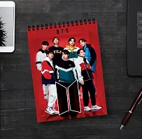 Cute BTS Member Sketch Book | Unrulled Diary | A4 Notepad.-thumb1