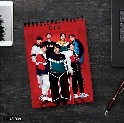 Cute BTS Member Sketch Book | Unrulled Diary | A4 Notepad.-thumb2