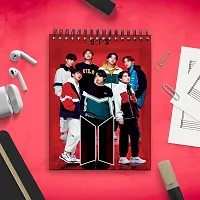 Cute BTS Member Sketch Book | Unrulled Diary | A4 Notepad.-thumb2