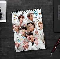 Super Cute BTS Member Sketch Book | Unrulled Diary | A4 Notepad-thumb1