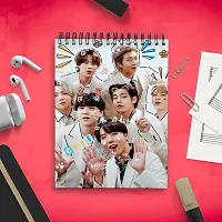 Super Cute BTS Member Sketch Book | Unrulled Diary | A4 Notepad-thumb2