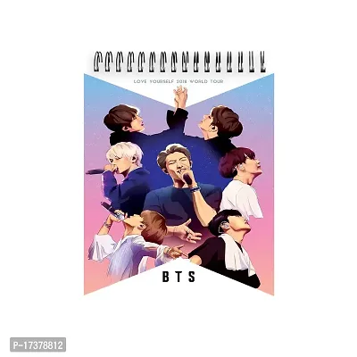 Love Yourself BTS Member Sketch Book | Unrulled Diary | A4 Notepad