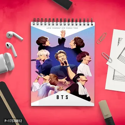 Love Yourself BTS Member Sketch Book | Unrulled Diary | A4 Notepad-thumb3