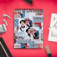 Aesthetic BTS Member Collage Theme Sketch Book | Unrulled Diary | A4 Notepad-thumb2