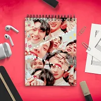 Cute Printed Notebook Drawing Pad | BTS Member Sketch Book | Unrulled Diary | A4 Notepad-thumb2