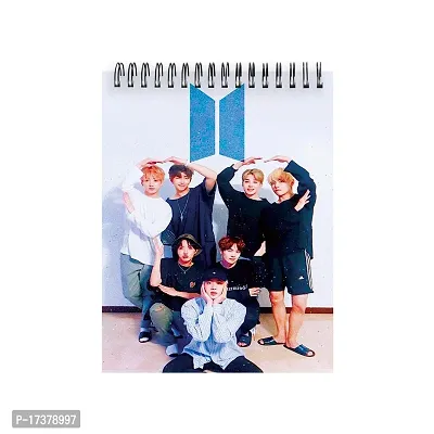 Love BTS Member Sketch Book | Unrulled Diary | A4 Notepad.