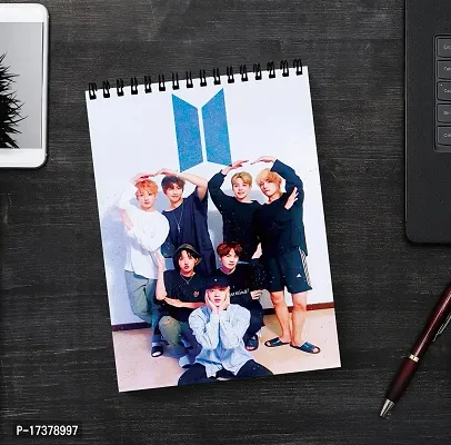 Love BTS Member Sketch Book | Unrulled Diary | A4 Notepad.-thumb2