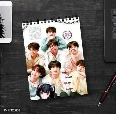 BTS Member Design Sketch Book | Unrulled Diary | A4 Notepad | Writing Journal-thumb3