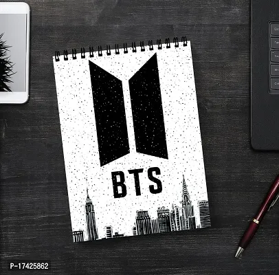 Vintage Style BTS Army Sketch Book | Unrulled Diary | A4 Notepad-thumb3