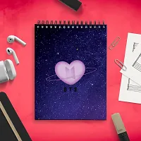 Heart Design BTS Army Logo Sketch Book | Unrulled Diary | A4 Notepad | Writing Journal-thumb2