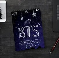 BTS Bangtan Quotes Theme Sketch Book | Unrulled Diary | A4 Notepad | Writing Journal-thumb1