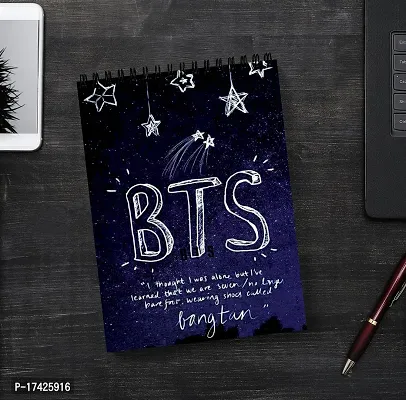 BTS Bangtan Quotes Theme Sketch Book | Unrulled Diary | A4 Notepad | Writing Journal-thumb2