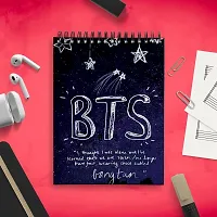 BTS Bangtan Quotes Theme Sketch Book | Unrulled Diary | A4 Notepad | Writing Journal-thumb2