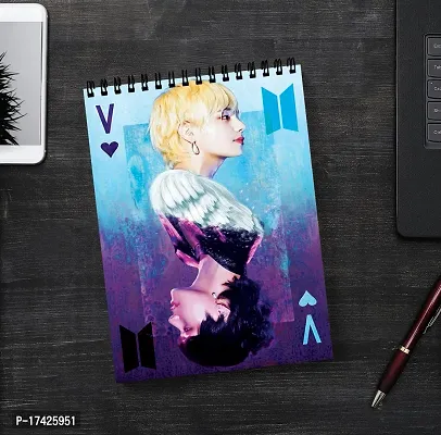 Kpop BTS Member Sketch Book | Unrulled Diary | A4 Notepad-thumb2