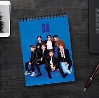 Kpop BTS Member Sketch Book | Unrulled Diary | A4 Notepad.-thumb1