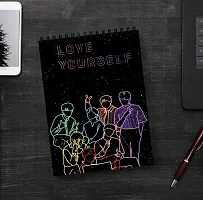 Love Yourself Designer BTS Member Sketch Book | Unrulled Diary | A4 Notepad | Writing Journal.-thumb1