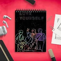 Love Yourself Designer BTS Member Sketch Book | Unrulled Diary | A4 Notepad | Writing Journal.-thumb2