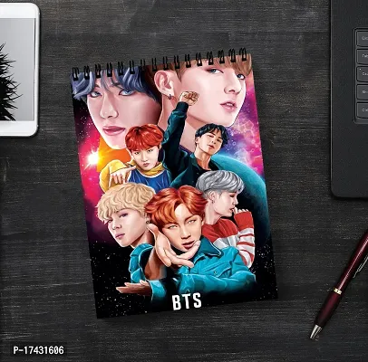 Trendy BTS Member Sketch Book | Unrulled Diary | A4 Notepad | Writing Journal.-thumb2