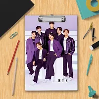 BTS Army Wooden Clipboard |Cute Purple Colored Exam Board A4 Size-thumb1