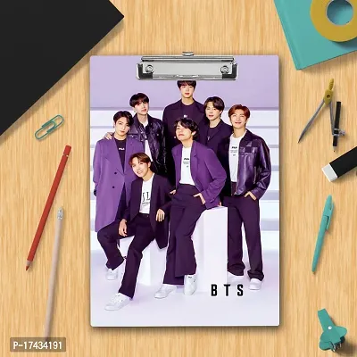BTS Army Wooden Clipboard |Cute Purple Colored Exam Board A4 Size-thumb2
