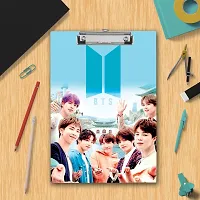 BTS Army Exam Board | Unique Blue Colored Printed Design Exam Board A4 Size-thumb1