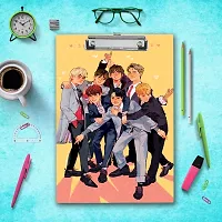 Bts Theme  Cartoon Design Unique  Cute Printed Design  Examination  Pad A4 Size-thumb2