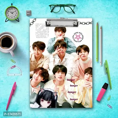 Unique  Simple BTS Group Printed Design Exam Board A4 Size-thumb3